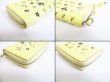 Photo7: Jimmy Choo Metal Stars Cream Yellow Leather Round Zip Coin Purse #7656