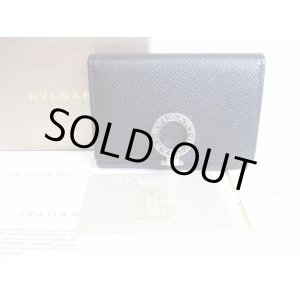 Photo: BVLGARI Logo Clip Black Leather Business Card Case #7671