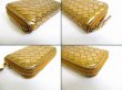 Photo7: BOTTEGA VENETA Intrecciato Gold Leather Round Zip Coin Purse #7683