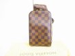 Photo1: LOUIS VUITTON Damier Brown Leather Waist Packs Belt Bag Geronimos #7689