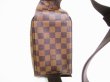 Photo2: LOUIS VUITTON Damier Brown Leather Waist Packs Belt Bag Geronimos #7689