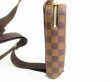 Photo4: LOUIS VUITTON Damier Brown Leather Waist Packs Belt Bag Geronimos #7689