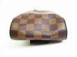 Photo5: LOUIS VUITTON Damier Brown Leather Waist Packs Belt Bag Geronimos #7689