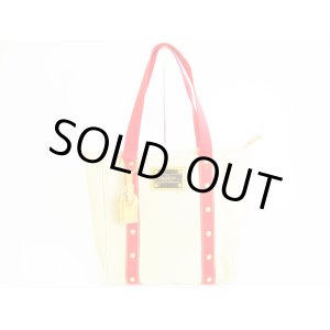 Photo: LOUIS VUITTON Cup Beige Red Canvas Tote Bag Purse Antigua Cabas MM #7694