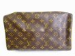 Photo5: LOUIS VUITTON Monogram Brown Leather Hand Bag Purse Speedy 30 #7716