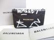 Photo1: BALENCIAGA Graffiti Black Leather Trifold Mini Wallet Purse #7741