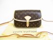 Photo1: LOUIS VUITTON Monogram Brown Leather Crossbody Bag Purse Sologne #7749