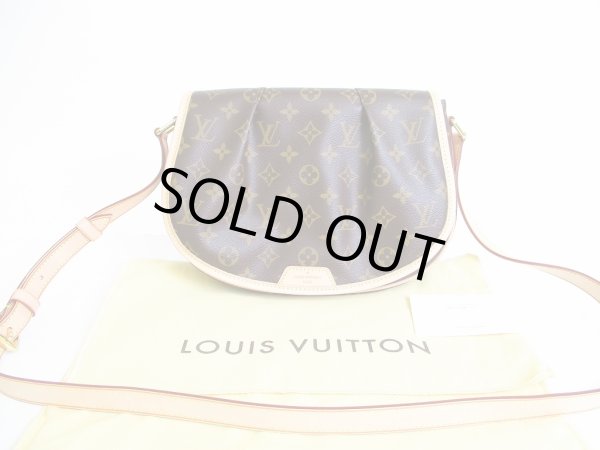 Photo1: LOUIS VUITTON Monogram Brown Leather Crossbody Bag Menil Montan PM #7750