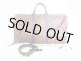 Photo: LOUIS VUITTON Monogram Macassar Leather Gym Bag Keepall 55 Bandouliere #7777