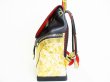 Photo4: Christian Louboutin Black and Gold Leather Backpack Bag Purse #7780