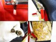 Photo9: Christian Louboutin Black and Gold Leather Backpack Bag Purse #7780