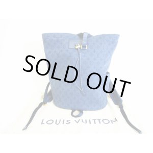 Photo: LOUIS VUITTON Blue Monogram Denim Chalk Backpack Purse #7781