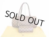 Photo: LOUIS VUITTON Damier Brown Leather Hand Bag Purse Papillon 30 w/Pouch #7783