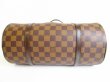 Photo5: LOUIS VUITTON Damier Brown Leather Hand Bag Purse Papillon 30 w/Pouch #7783