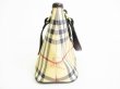 Photo4: BURBERRY Hymarket Check Brown PVC Hand Bag Tote Bag Purse #7785