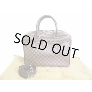 Photo: LOUIS VUITTON Damier Leather Business Bag Briefcae w/Strap Icare #7786