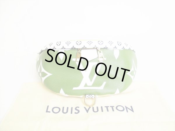 Photo1: LOUIS VUITTON Giant Monogram Leather Waist Packs Body Bag Bum Bag #7787