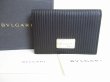 Photo1: BVLGARI Black Leather Business Card Case #7796