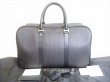 Photo1: BVLGARI Black PVC Leather Boston Bag Duffle Bag Gym Bag Travel Bag #7797