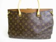 Photo2: LOUIS VUITTON Monogram Leather Shoppers Bag Tote Bag w/Strap Pallas #7799