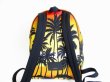 Photo2: Saint Laurent Paris YSL Palm Trees Canvas Black Leather Backpack Day pack #7809