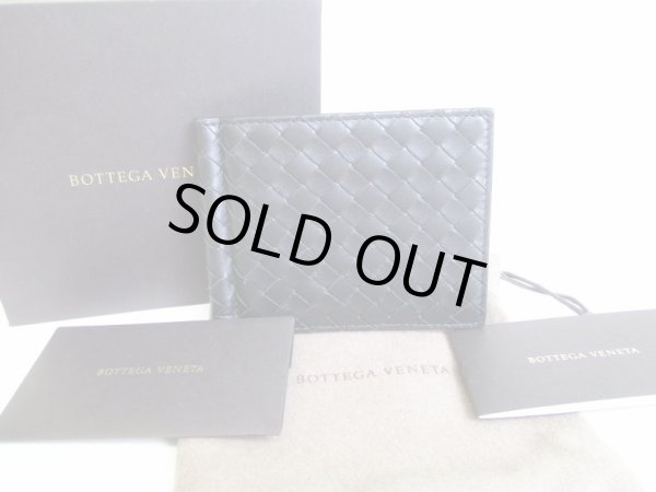 Photo1: BOTTEGA VENETA Intrecciato Black Leather Bifold Bill Wallet Purse #7816