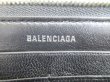 Photo10: BALENCIAGA Everyday Black White Leather Round Zip Wallet #7835