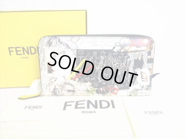 Photo1: FENDI Multicolor Leather Zip Around Long Wallet #7845