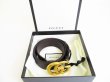 Photo10: GUCCI GG Marmont Gold Buckle Brown Leather Belt Waist Size 81-91 #7894