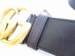 Photo11: GUCCI GG Marmont Gold Buckle Brown Leather Belt Waist Size 81-91 #7894