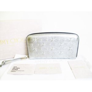 Photo: Jimmy Choo Embossed Stars Metallic Leather Round Zip Wallet #7913