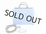 Photo: GUCCI Limited Japan GG Marmont Blue Denim Hand Bag w/Strap #7914