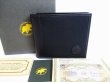 Photo1: HUNTING WORLD Black Safari Black Canvas Leather Bifold Wallet #7925