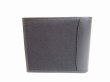 Photo2: HUNTING WORLD Black Safari Black Canvas Leather Bifold Wallet #7925