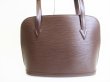 Photo2: LOUIS VUITTON Epi Mocha Leather Tote Bag Shoppers Bag Purse Lussac #7940