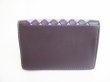 Photo2: BOTTEGA VENETA Intrecciato Brown Purple Leather Business Card Holder #7942