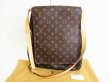 Photo1: LOUIS VUITTON Monogram Leather Brown Crossbody Bag Purse Musette #7945