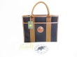 Photo1: HUNTING WORLD Brown Canvas Hand Bag Tote Bag Purse #7946