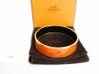 Photo1: HERMES Orange Enamel Bangle Bracelet Emaiyu GM #7953