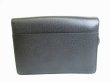 Photo2: LOUIS VUITTON Taiga Ardoise Leather Clutch Bag Document Case Selenga #7954