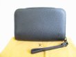 Photo1: LOUIS VUITTON Taiga Ardoise Leather Clutch Bag Document Case Baikal #7956