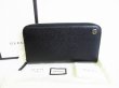 Photo1: GUCCI Interlocking G Black Leather Round Zip Long Wallet Purse #7957