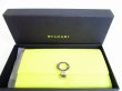 Photo12: BVLGARI Yellow Leather Logo Clip Bifold Long Wallet #7971