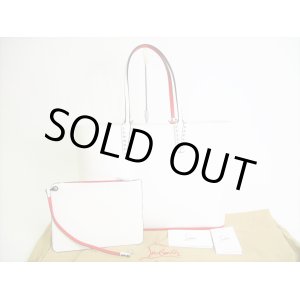 Photo: Christian Louboutin White Leather Cabata Tote Bag Shopping Bag Purse #7983