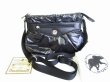 Photo1: HUNTING WORLD Black Nylon Crossbody Bag Shoulder Bag Purse #7988