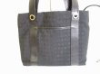 Photo2: BVLGARI Black Canvas Leather Logo Mania Tote Bag Purse w/Pouch #7989