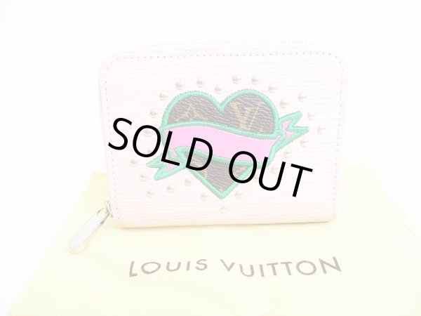 Photo1: LOUIS VUITTON Epi Monogram LV Stories Rose Ballerine Leather Zippey Coin Purse #7996