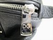 Photo11: DOLCE&GABBANA Black Leather Waist Pack Body Bag Purse #8007