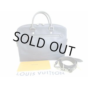 Photo: LOUIS VUITTON Utah Navy Blue Leather Business Bag Briefcase w/Strap Canyon #8025