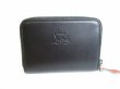 Photo2: Christian Louboutin Panettone Black Leather Round Zip Coin Purse #8048